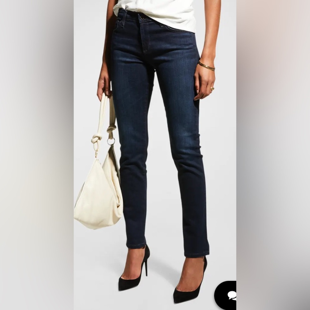 25R Women’s AG Jeans Adriano Goldschmied Prima Mid-Rise Cigarette Dark Blue